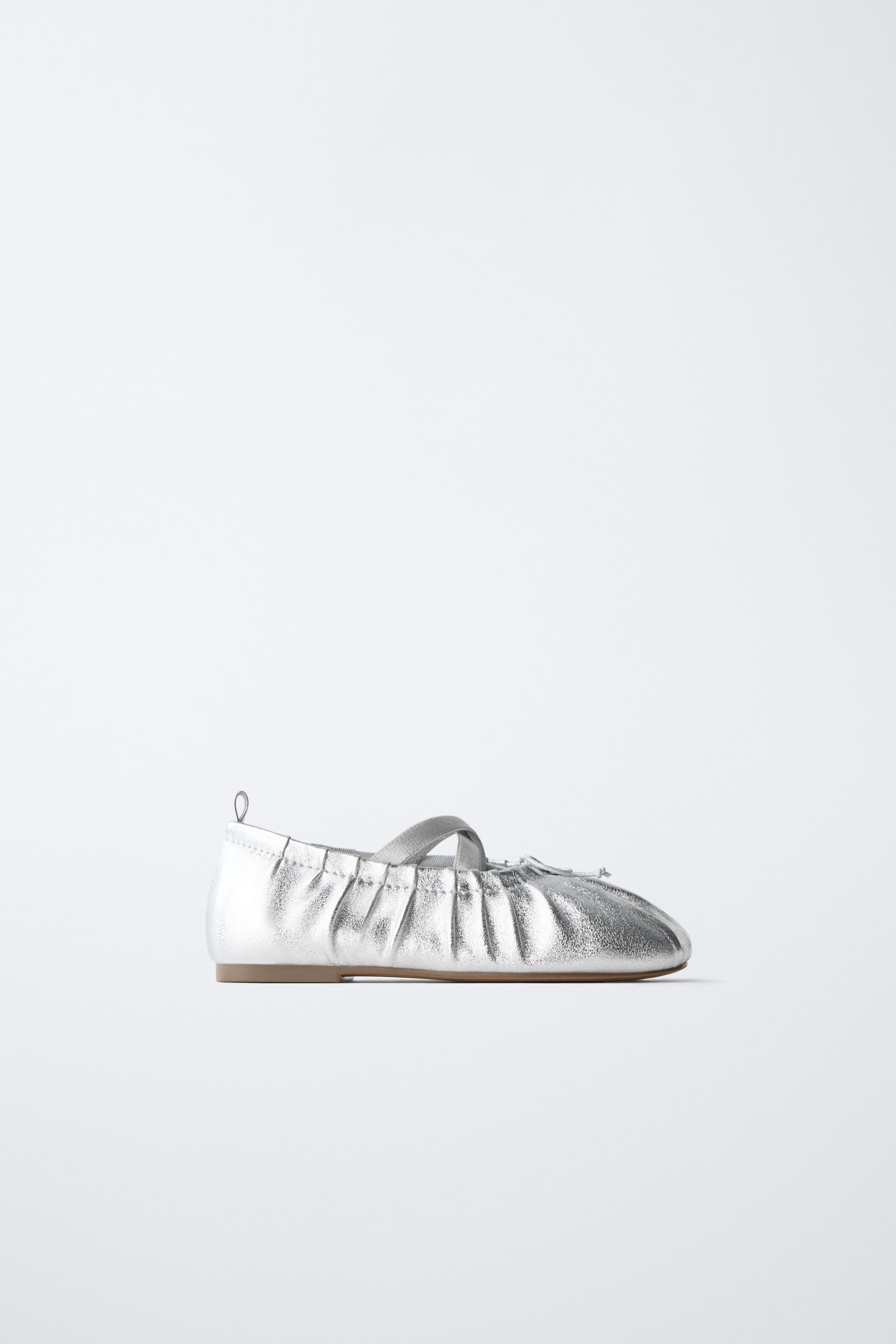 METALLIC BALLET FLATS